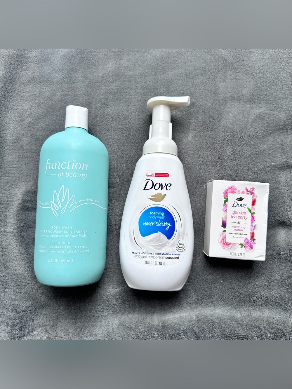 NWT Body Wash / Beauty Bar Bundle - Function of Beauty + Dove